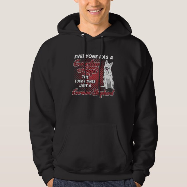 White German Shepherd Is My Guardian Angel  Dog Ow Hoodie (Front)