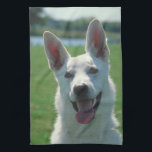 White German Shepherd Kitchen Towel<br><div class="desc">Perfect for homes or dog salons too.</div>