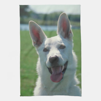 White German Shepherd Kitchen Towel