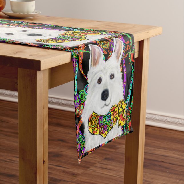 White German Shepherd Medium Table Runner (In Situ)