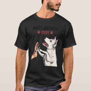 White German Shepherd Mom Dog Girls Women  T-Shirt