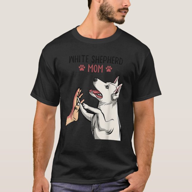 White German Shepherd Mom Dog Girls Women  T-Shirt (Front)