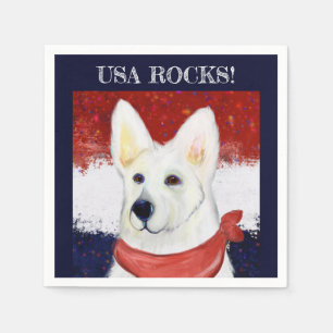  White German Shepherd     Napkin