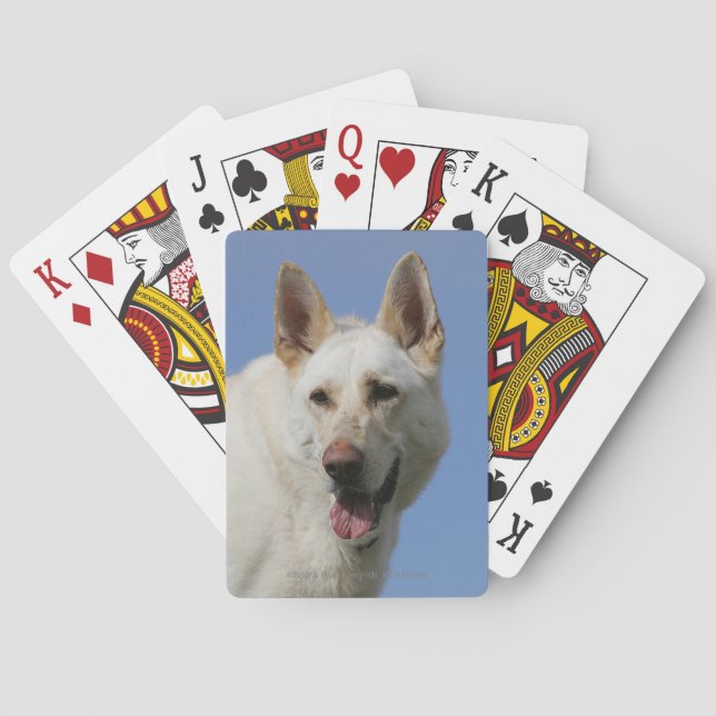 White German Shepherd Playing Cards (Back)