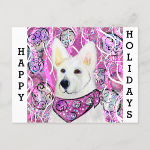 White German Shepherd      Postcard