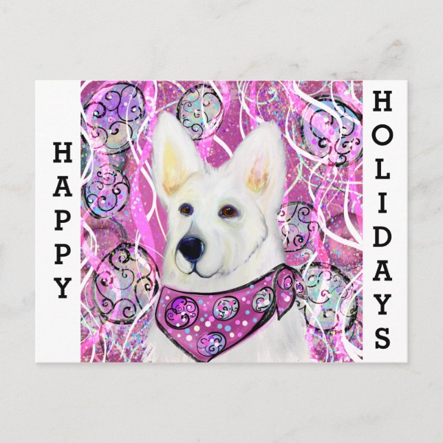 White German Shepherd      Postcard (Front)