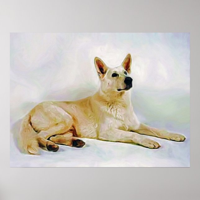 White-German-Shepherd Poster (Front)