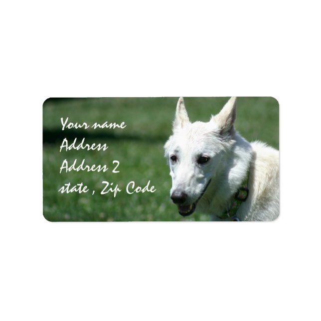 White German Shepherd Shipping Labels (Front)