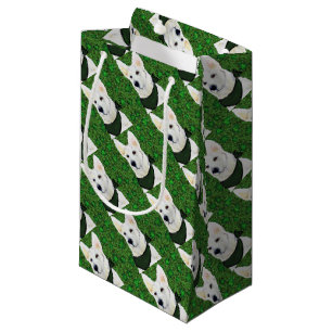 White German Shepherd St. Patty Small Gift Bag