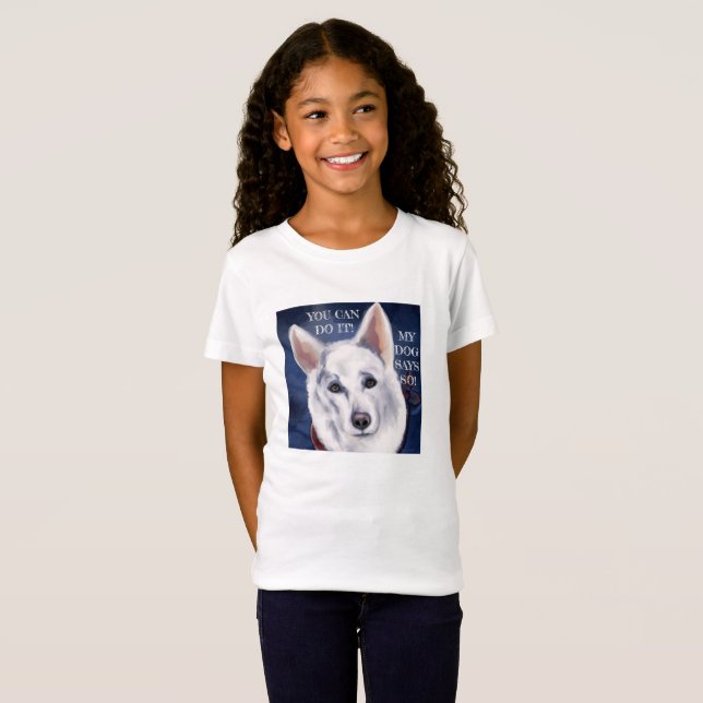 WHITE GERMAN SHEPHERD    T-Shirt (Front Full)