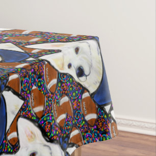 White German Shepherd Tablecloth