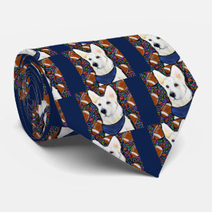 White German Shepherd Tie