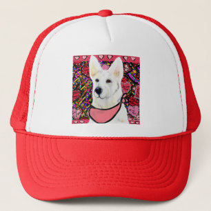 White German Shepherd Trucker Hat