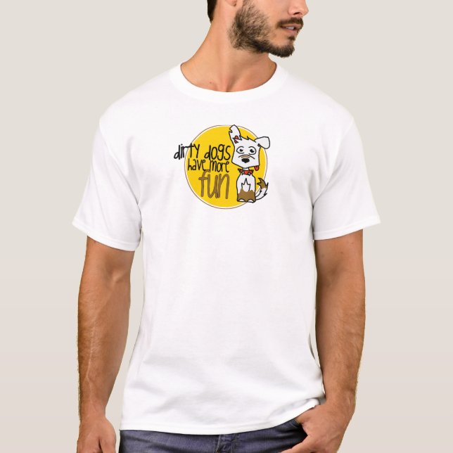 White German Shepherd -Yellow Logo T-Shirt (Front)