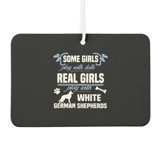 White German Shepherds Car Air Freshener (Front)
