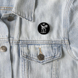 White Ghost Raptor  3 Cm Round Badge