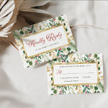 White Gilded Greenery | Christmas Wedding RSVP Card<br><div class="desc">This gorgeous holiday wedding rsvp response card features a faux gold geometric frame with matching gold leaves,  Christmas greenery,  and red holly berries on a white background. The back of the card is just as beautiful,  with the same botanical frame and elegant calligraphy.</div>