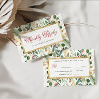 White Gilded Greenery | Christmas Wedding