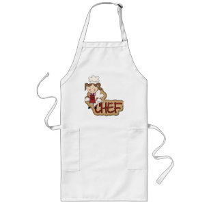 White Girl Chef T-shirts and Gifts Long Apron