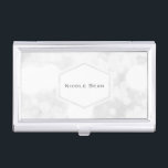 White Glamour Lights Chic Business Card Holder<br><div class="desc">White Glamour Lights Chic Business Card Holder. Matching business cards available.</div>