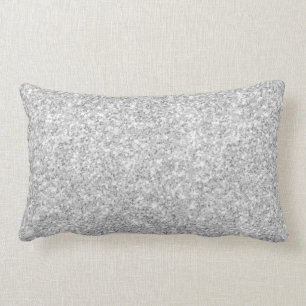 White Glitter texture print Lumbar Cushion