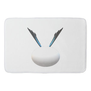 White Globe less is more design modern Art Bath Mat