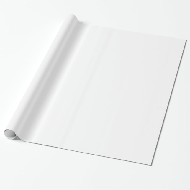 White Glossy Wrapping Paper (Unrolled)
