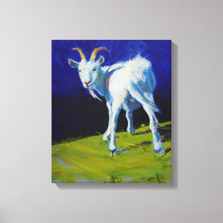 White Goat Painting Canvas Print
