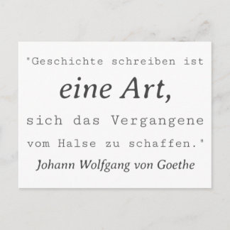 White Goethe citat Postcard