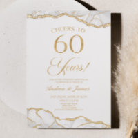 White Gold Agate 60th Wedding Anniversary Party