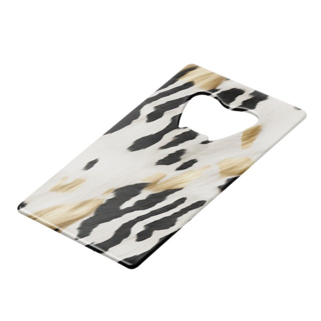 White Gold Black Southwest Cowhide (Front Angled)