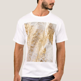 White-gold brush painted texture. T-Shirt