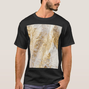 White-gold brush painted texture. T-Shirt