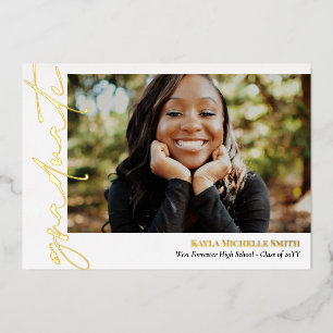 White Gold Calligraphy Photo Graduation