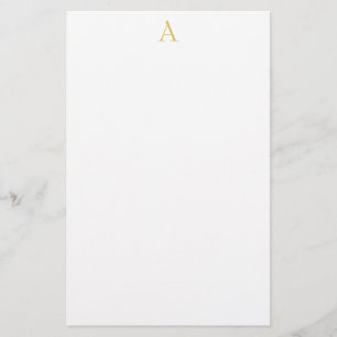 White Gold Colour Monogram Professional Stationery