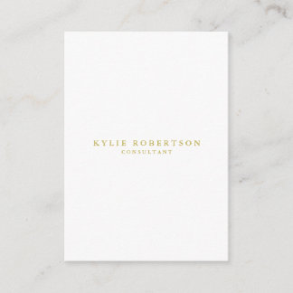 White & Gold Colours Professional Trendy Plain Enclosure Card