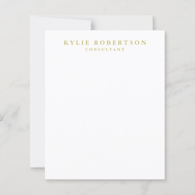 White Gold Colours Professional Trendy Plain Paper (Front)