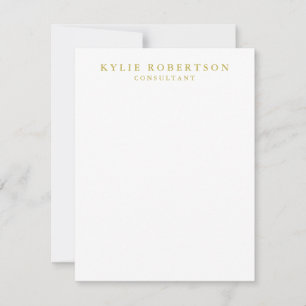 White Gold Colours Professional Trendy Plain Paper RSVP Card