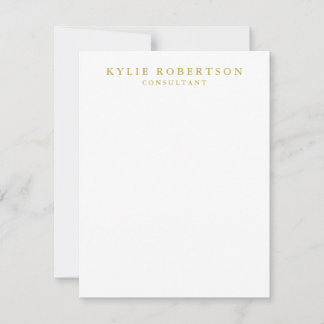 White Gold Colours Professional Trendy Plain Paper RSVP Card