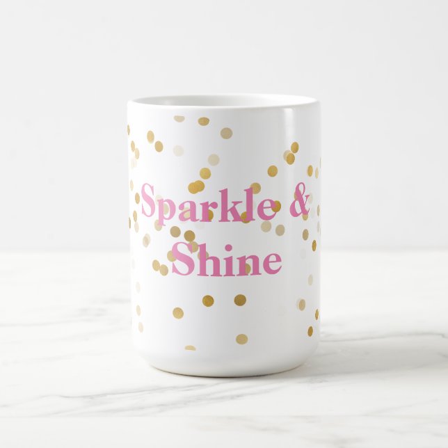 White Gold Confetti Coffee Mug (Center)