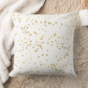 White Gold Confetti Cushion