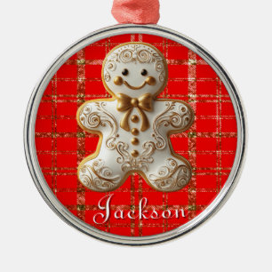 White & Gold Cookie Metal Tree Decoration