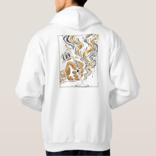 White & Gold Design Collection Hoodie