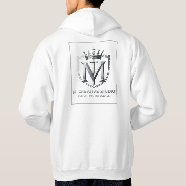 White & Gold Design Collection Hoodie (Back)