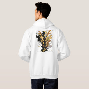 White & Gold Design Collection Hoodie