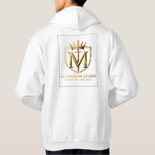 White & Gold Design Collection Hoodie