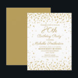 White Gold Diamond Glitter Women's 80th Birthday Card<br><div class="desc">Elegant white with gold diamond glitter 80th birthday party invitation for women.   Contact us for help with customisation or to request matching products.</div>