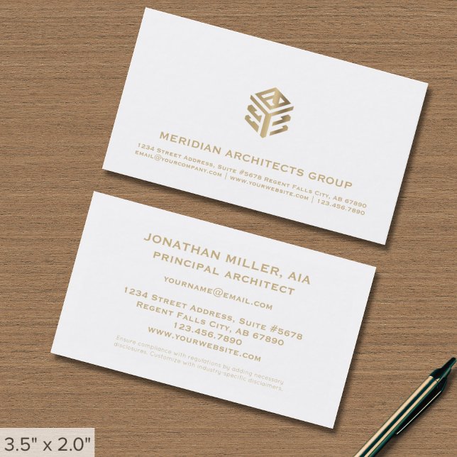 White Gold Engineer Business Card (Creator Uploaded)