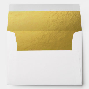 White Gold Envelope Elegant Modern Birthday