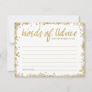 White Gold Faux Glitter Words of Advice